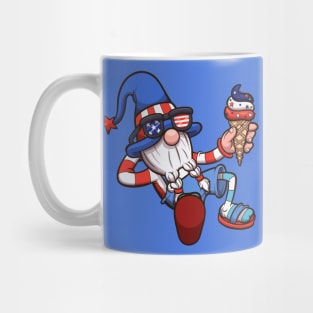 4th Of July Gnome With Ice Cream Mug